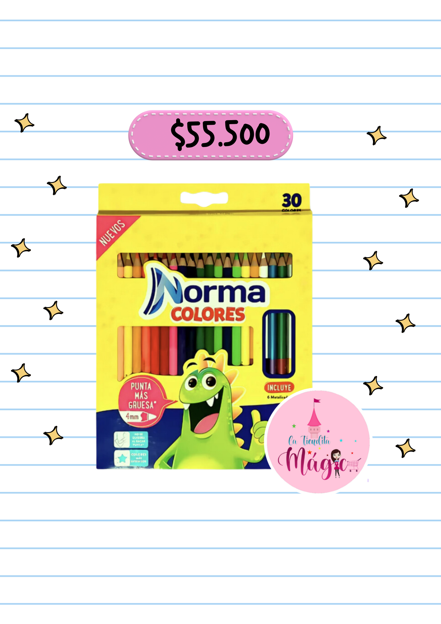 Caja Color Norma x30 Unds Unipunta