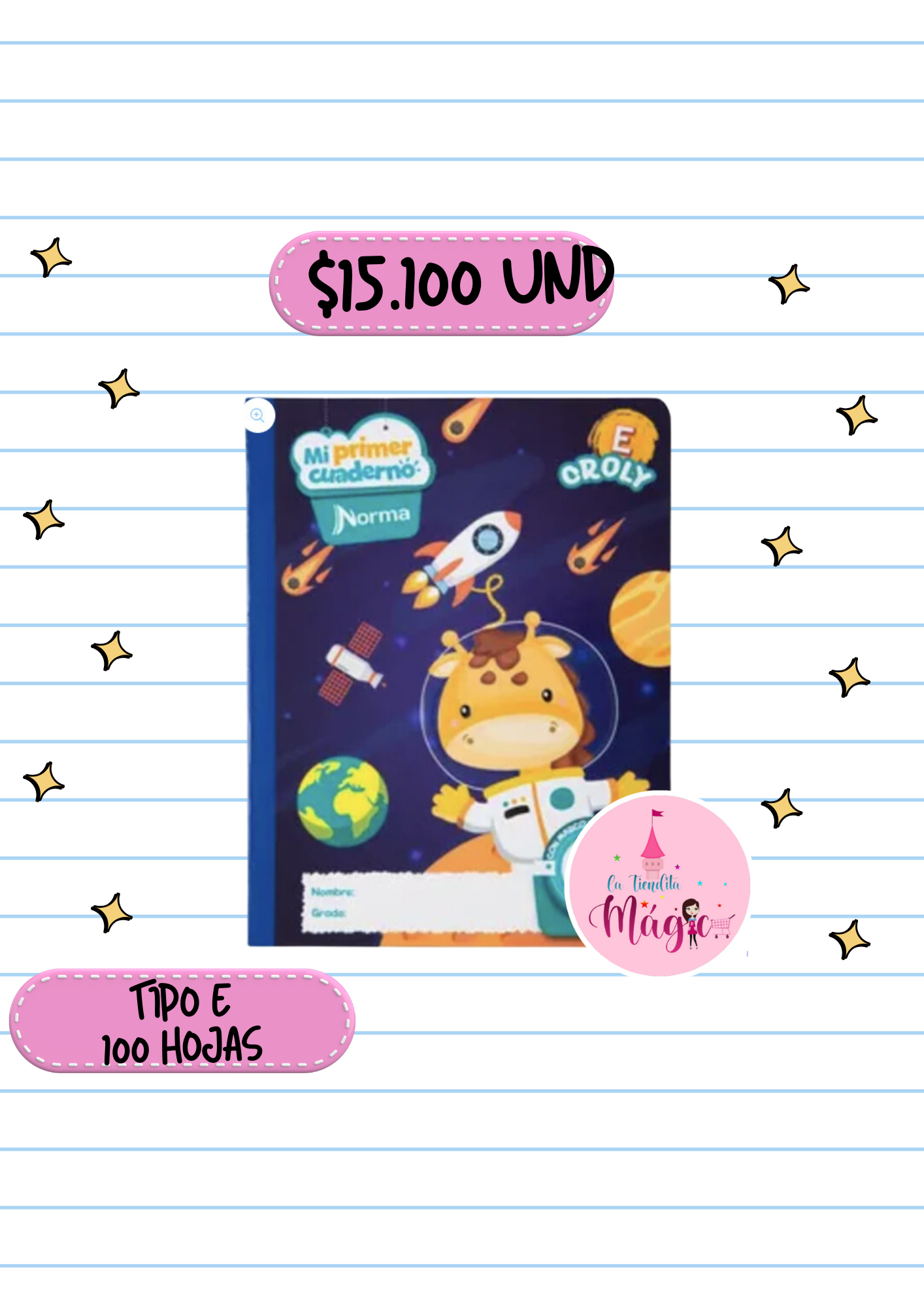 Cuaderno Cosido Norma 100 Hojas Mi Primer Cuaderno E Motivo Niño Hojas Blancas Para Dibujo